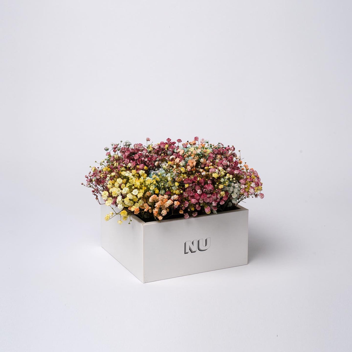 Nu Flowers Colors Box arrangement, side view