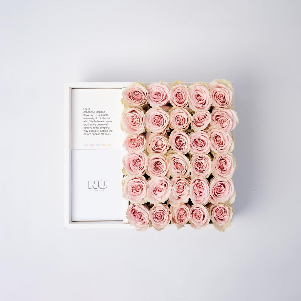 Nu Flowers Pink Day Box arrangement, close up