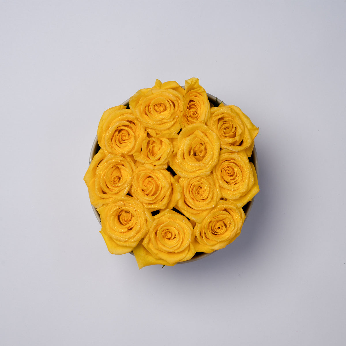 Nu Flowers Yellow Vase arrangement, close up